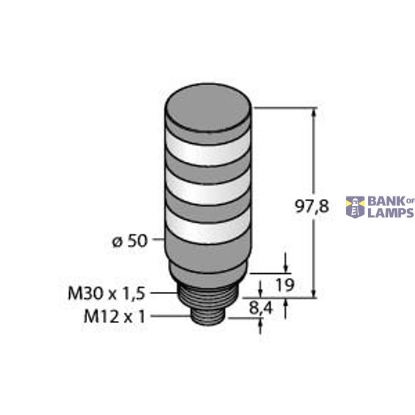 LED Signal Light Tower Light   TL50BLGY1R26PQ-94576 image 1