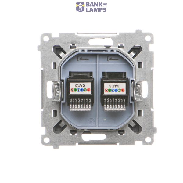 Cover for single socket outlet with earthing, Gold matt, metalic image 1