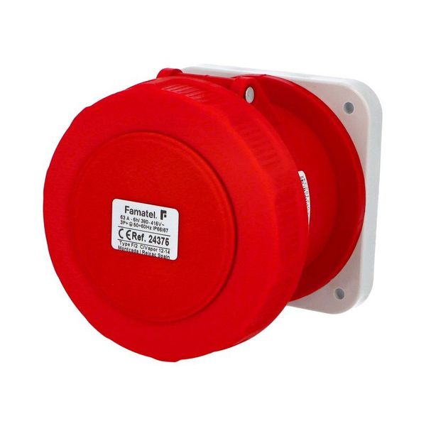 Socket 63A/400V 5-pole IP67 built-in direct image 2