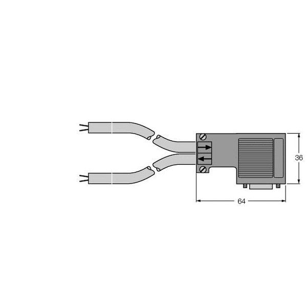 PROFIBUS Cable PVC Cable Jacket   D9S 455-10M-10M-OBS image 1