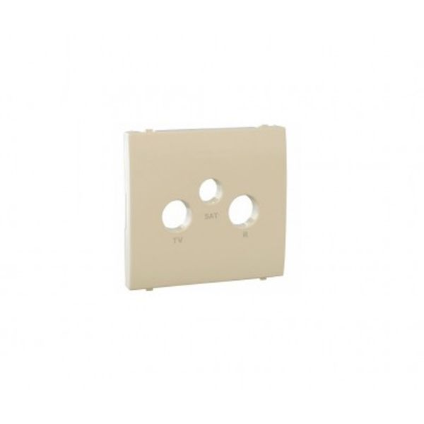 COVER PLATE FOR R-TV-SAT SOCKETS IVORY image 1