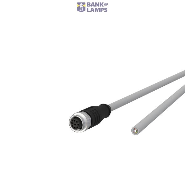 M12 Sensor/actuator cable, A-coded, 10.0 m, M12 jack straight - free l image 2