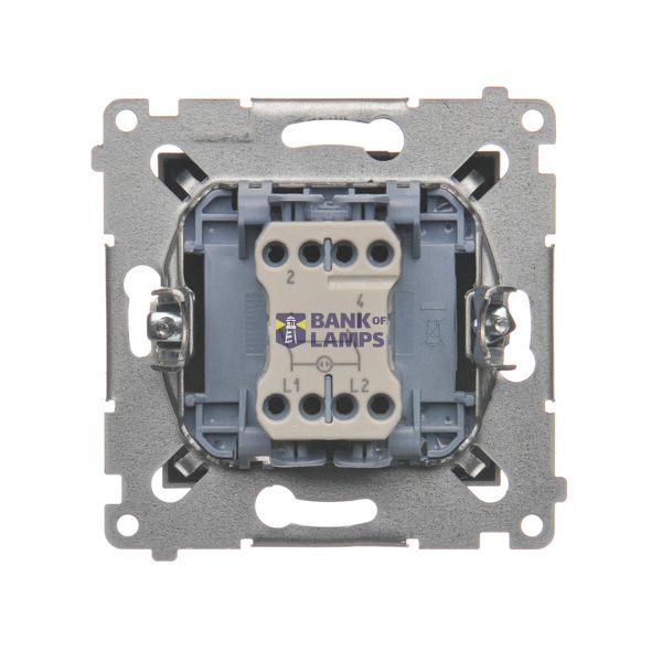 Triple surface mounted box, Silver matt, metalic image 1