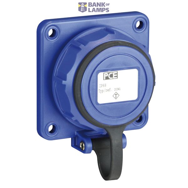 NAUTILUS 230V panel plug socket with IP68 pin image 1