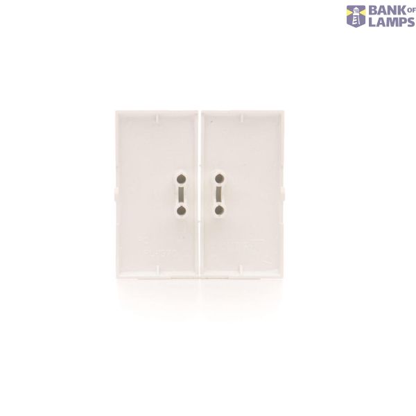 Double button for switches and push buttons, white matt image 1