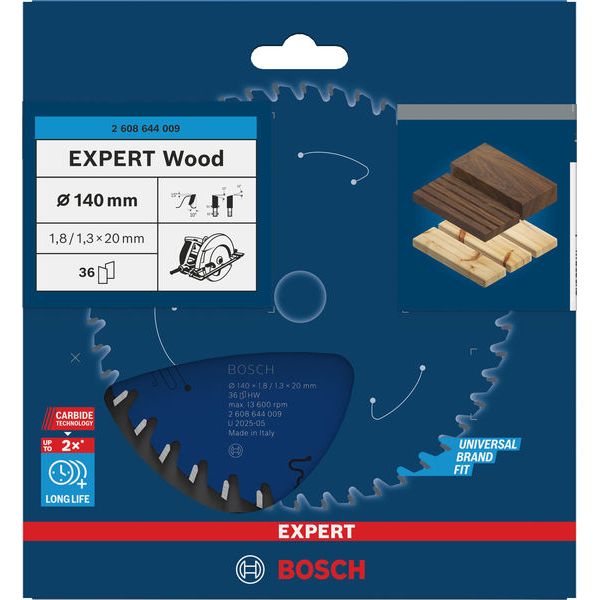 Circular saw blade Expert for Wood 140 x 20 x 1,8 mm, 36 image 2