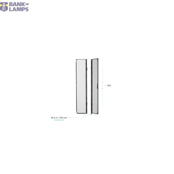 NSX Gen2 42U750mm Wide Split Doors Blk image 2