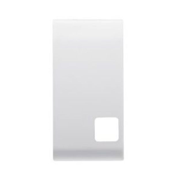 REPLACEABLE BUTTON KEY FOR PUSH-BUTTON PANEL - TO BE COMPLETED WITH LENS - 1 MODULE - SATIN WHITE - CHORUS image 1