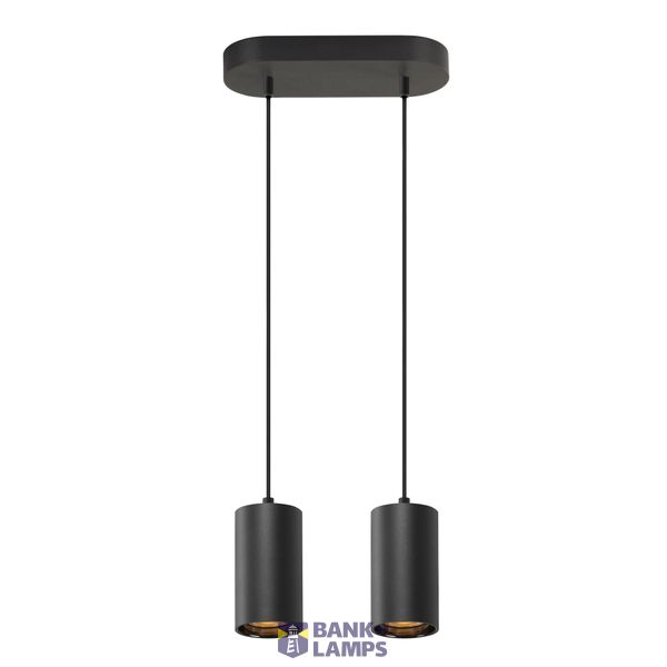 ASTO TUBE, pendant light, GU10, pendant length 250 cm, 2x max. 10 W, black image 1