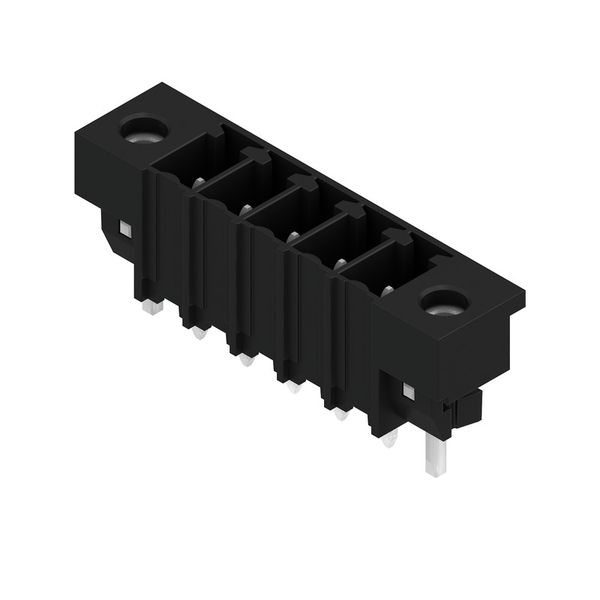 PCB plug-in connector, male header, Solder flange, THT/THR solder connection, 3.81 mm, Number of poles: 5, 180°, Solder pin length (l): 3.2 mm, tinned, black, Box image 2