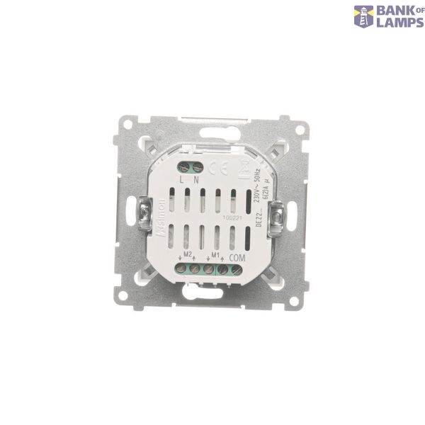 Double two-way switch, (module), 10AX, Screw, white image 1