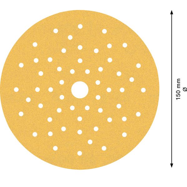 EXPERT C47 Sandpaper with multihole for Random Orbital Sanders 15 mm, G 12 5-pc image 2