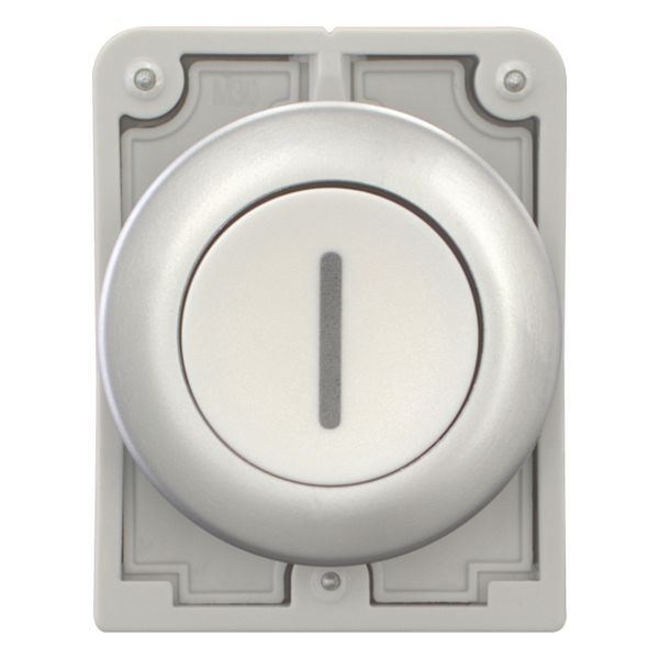 M30C-FD-W-X1 Pushbutton, RMQ-Titan, Flat, momentary, White, inscribed, Metal bezel image 6