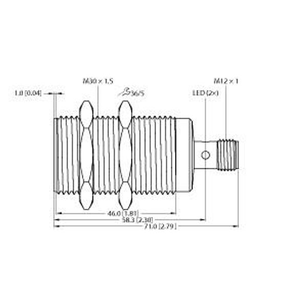 Inductive Safety Sensor   BI12-M30-2APS8X2-H1141 image 2