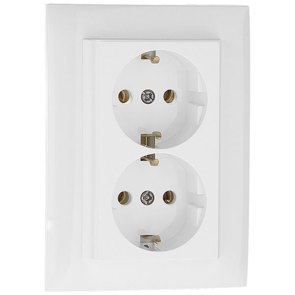 MONOBL DOUB EARTH SOCKET (SKO TYPE) WHITE image 1