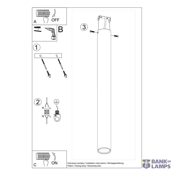 SPOT LAGOS 60 WHITE GU10 1X40W IP20 image 11