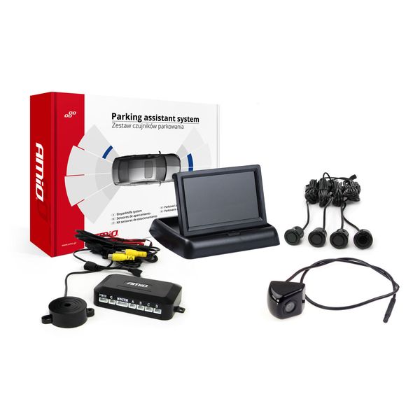 Parking assistant system TFT01 4,3" with HD-310 4 sensors black "GOLD" image 1