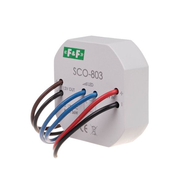 LED lighting dimmer, with "memory", power supply 12V DC, 36W, mounting in a ?60 junction box image 5
