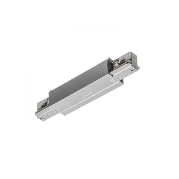 EUTRAC straight connector with feed-in silver grey 230V image 1