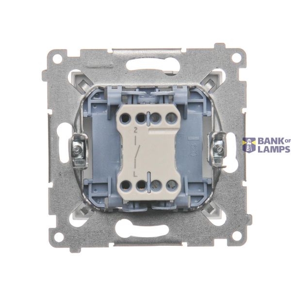 Single button with light indicator box for switches and push buttons, anthracite, metalic image 1