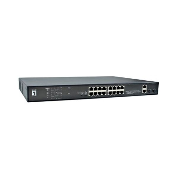 Switch 16xRJ45 10/100/ (PoE) + 2xGRJ45 + 2xGSFP, supply image 1