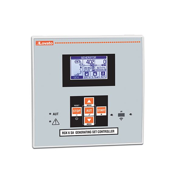 Stand alone gen-set controller, 12/24VDC, USB/optical and Wi-Fi point programming port on front, W/Pick-up speed input, IP54 image 1