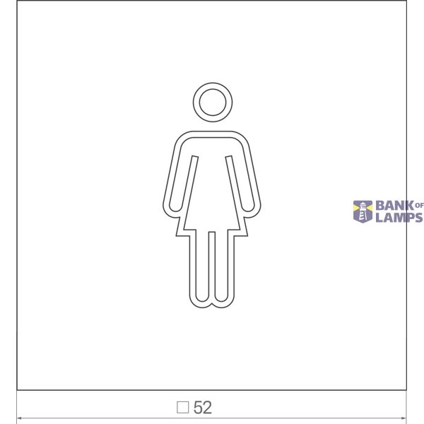Foil for LED signal insert, with "female" symbol, A.x/C.x image 2