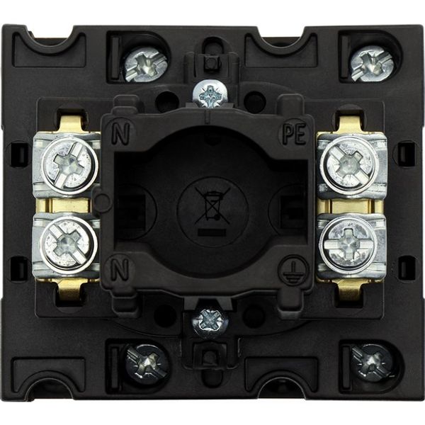 T3-2-8324/EA/SVB Main switch, T3, 32 A, flush mounting, 2 contact unit(s), 4 pole, Emergency switching off function, With red rotary handle and yellow locking ring image 1
