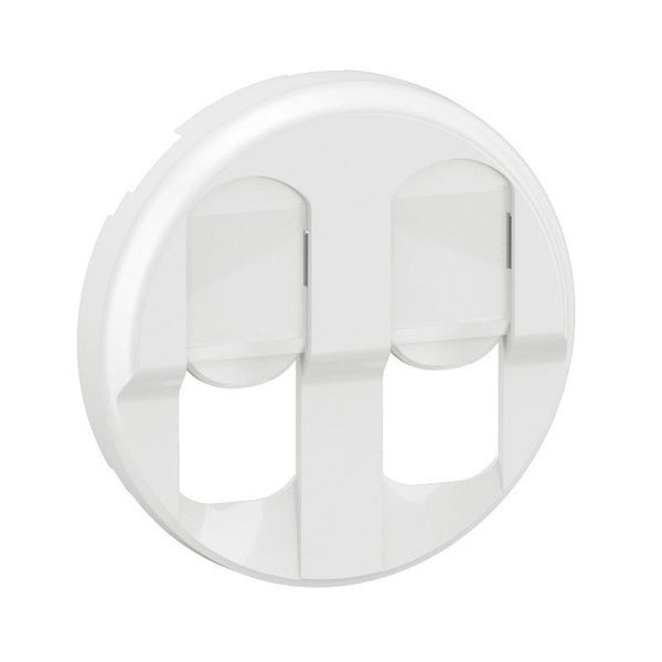 DOUBLE RJ45 SOCKET ROCKER WHITE image 2