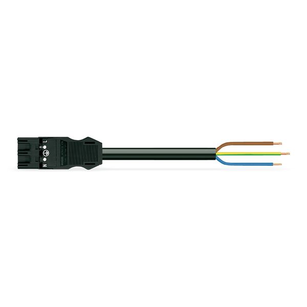 pre-assembled connecting cable;Eca;Plug/open-ended;black image 2
