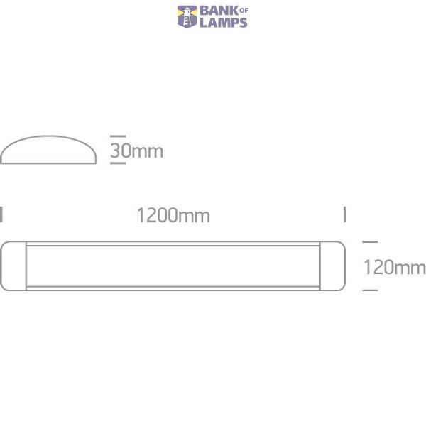WHITE LED 48W WW 1200x120mm IP20 230V image 3