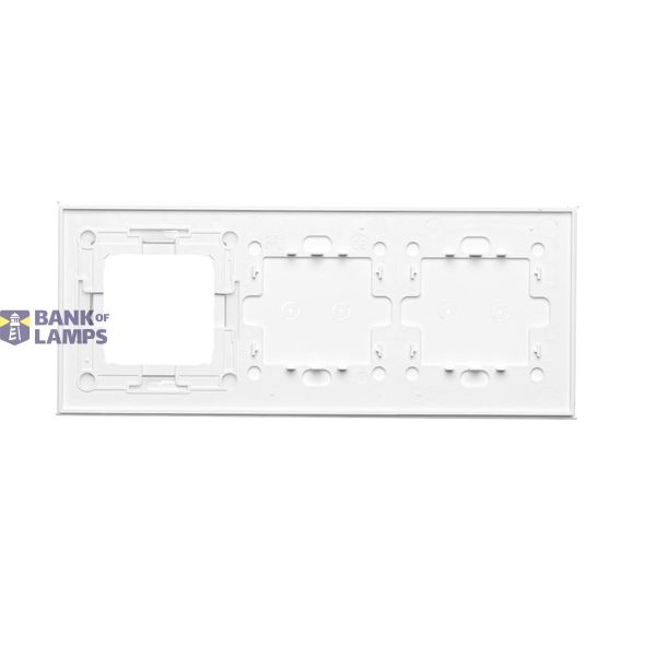 Triple frame, white, chrome base image 2