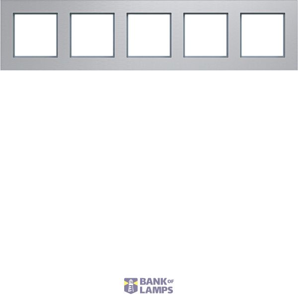 Cover frame 5-way horizontal, A.8, aluminium image 1