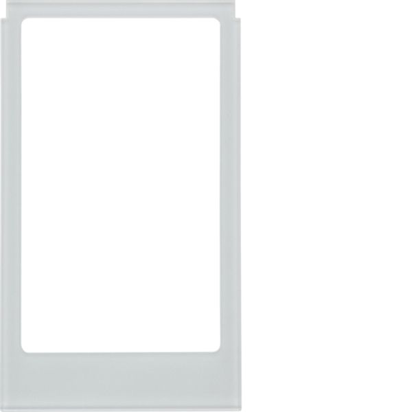 Design frame for KNX Touch Control 3.5", large opening, sharp edges, glass, aluminum image 1