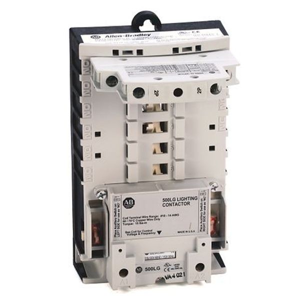Allen-Bradley, 500LG AC Electrically-Held Lighting Contactors, 4 N.O. Contacts, 0 N.C. Contacts, 115...120V AC 60 Hz/110V AC 50 Hz, Open image 1