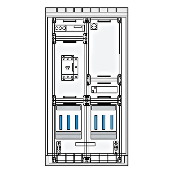 Freestanding distributor with NA switch-off, outside, 100kWp, IP44 image 1