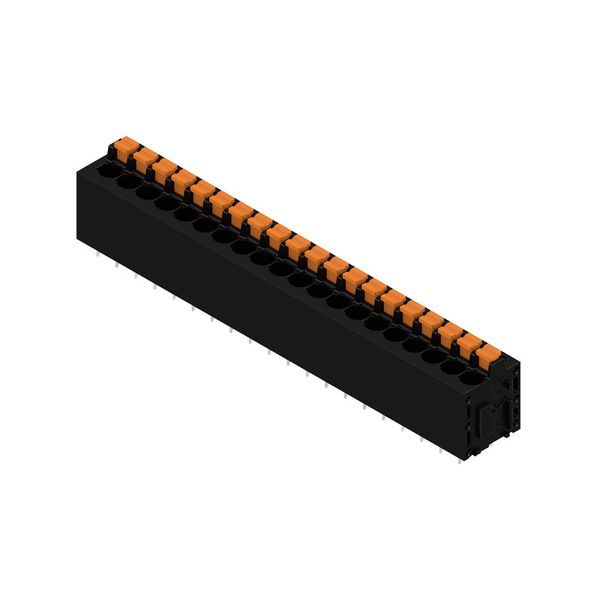 Printed circuit board terminals, 5.08 mm, Number of poles: 20, 180°, Solder pin length (l): 3.5 mm, tinned, black, PUSH IN with actuator, Clamping range, max. : 2.5 mm², Box image 3