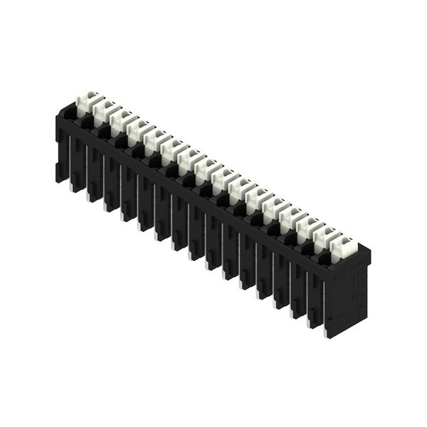 Printed circuit board terminals, 3.50 mm, Number of poles: 16, 180°, Solder pin length (l): 1.5 mm, black, PUSH IN with actuator, Clamping range, max. : 1.5 mm², Tube image 2
