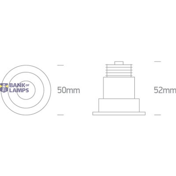 WHITE/BLACK LED 3W WW 350mA DARK LIGHT image 2