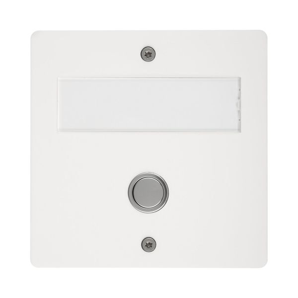 Wireless doorbell plate, surface-mounted, white; ETA wireless surface-mounted, white image 1