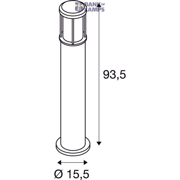 OTOS GLASS bollard light, silver-grey, E27 Energy Saver, max. 15W, IP43 image 2
