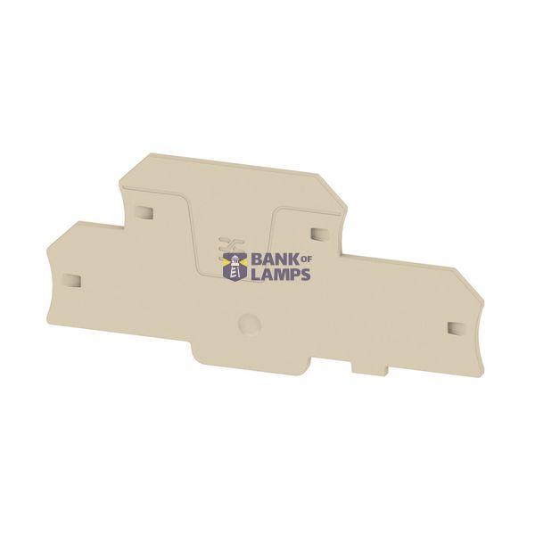End plate for terminals, dark beige, Height: 111.6 mm, Width: 2.1 mm,  image 1