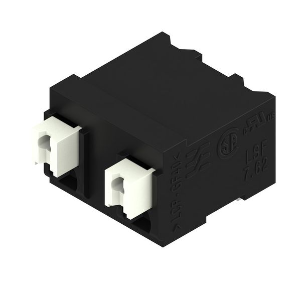 Printed circuit board terminals, 7.62 mm, Number of poles: 2, 90°, Solder pin length (l): 1.5 mm, black, PUSH IN with actuator, Clamping range, max. : 1.5 mm², Tube image 2
