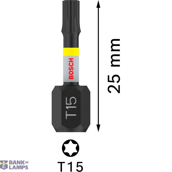 Impact Control T15 Insert Bits, 2pc image 2