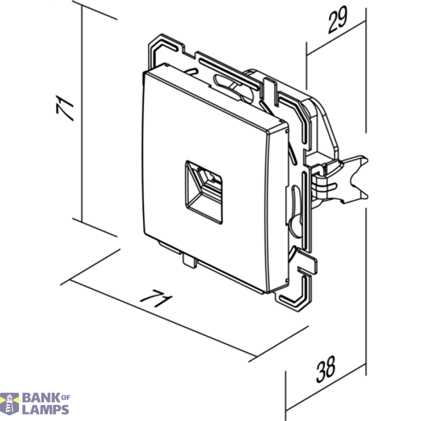 SOCKET CAT6S KS RJ45 8/8 SLIM AT XO 4417055 image 4