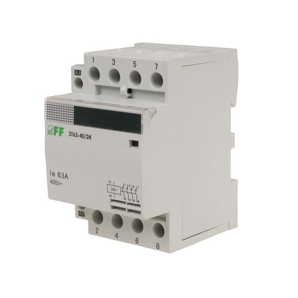 Modular contactor, rail mounting, 4NO contacts, I=63A 3 modules image 1