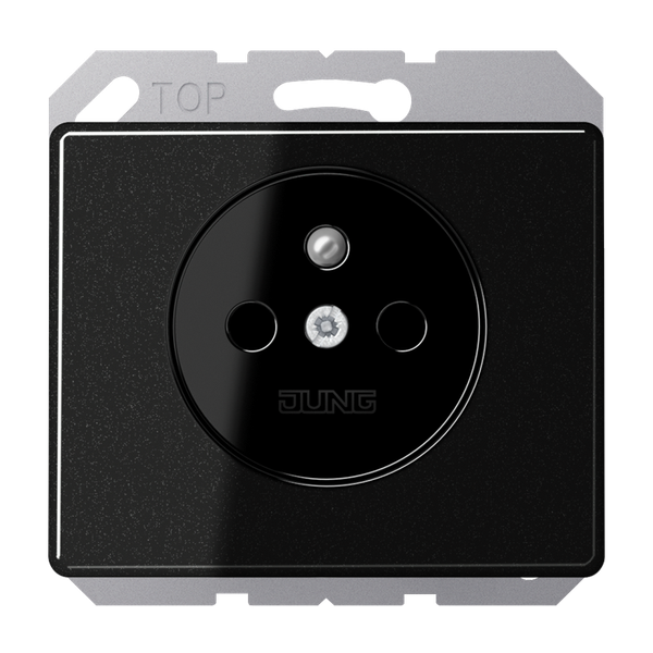 Socket. SL500 black with pin earth & KI mounting. image 2