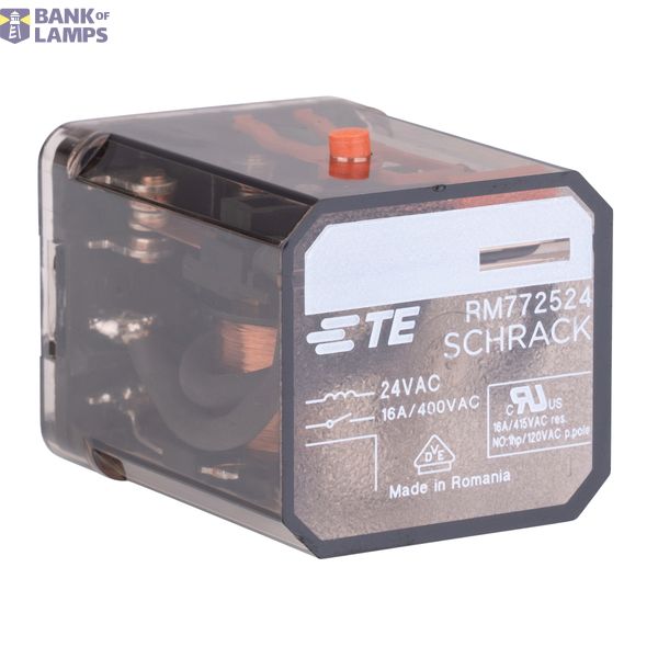 Power Relay 3 C/O 24VAC 16A, plain cover, AMP Faston 187 image 4