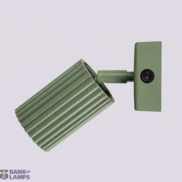Wall lamp KARBON sage with a switch image 3
