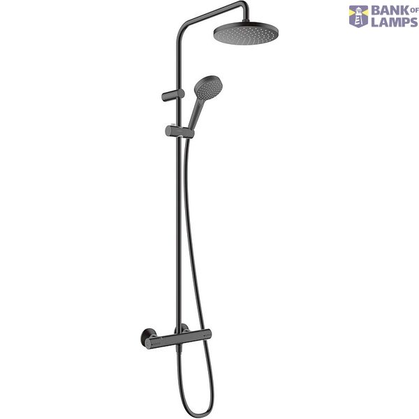 Vernis Blend shower system with thermostat, black image 1